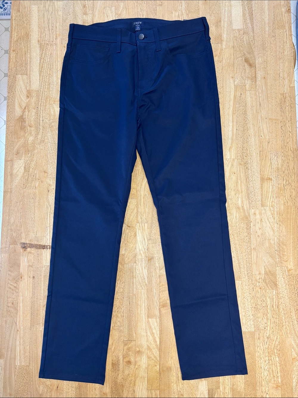 NWT J.Crew Flex Slim Fit Five Pocket Tech Pants Navy Blue Men Size 31x30